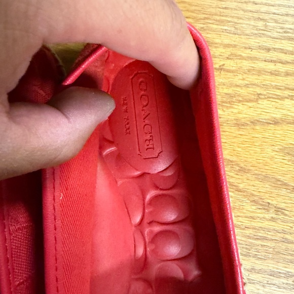 Coach Red Canvas Espadrille Slip-Ons - Picture 2 of 6